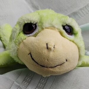 DolliBu Green Sea Turtle Plush Smiling Big Eyes